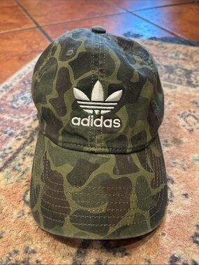 adidas Green Camouflage Trefoil Cap